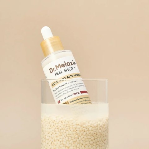 Dr.Melaxin | Peel Shot Exfoliating White Rice Ampoule | Delikatny Peeling Ryżowy Blask i Gładka Cera - 80ml