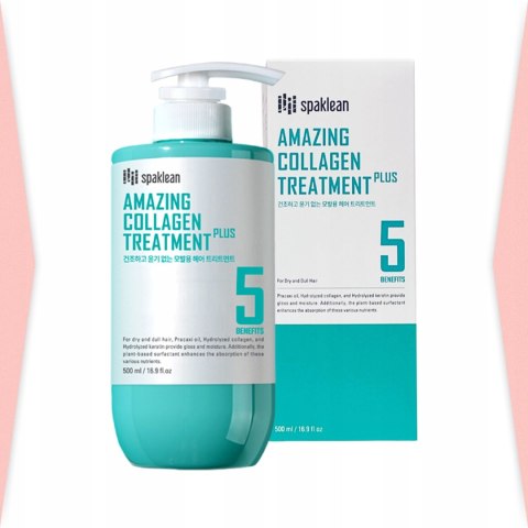 SPAKLEAN | Amazing Collagen Treatment Plus | Balsam do Włosów Kolagen Regeneracja i Nawilżenie - 500ml