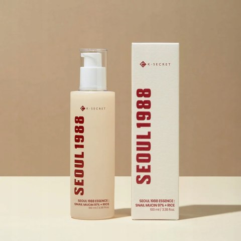 K-SECRET | SEOUL 1988 Essence : Snail Mucin 97% + Rice | Esencja Serum Śluz Ślimaka Ryż na Trądzik - 100ml