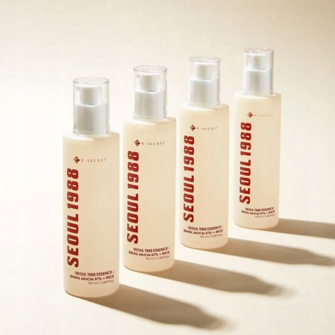 K-SECRET | SEOUL 1988 Essence : Snail Mucin 97% + Rice | Esencja Serum Śluz Ślimaka Ryż na Trądzik - 100ml