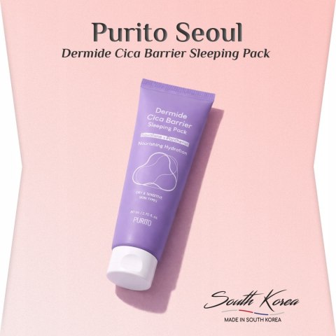 Purito | Dermide Cica Barrier Sleeping Pack | Koreańska Maska do Twarzy na Noc Regenerująca - 80ml