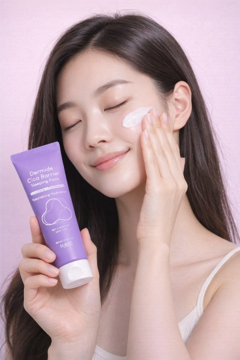 Purito | Dermide Cica Barrier Sleeping Pack | Koreańska Maska do Twarzy na Noc Regenerująca - 80ml