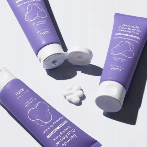 Purito | Dermide Cica Barrier Sleeping Pack | Koreańska Maska do Twarzy na Noc Regenerująca - 80ml