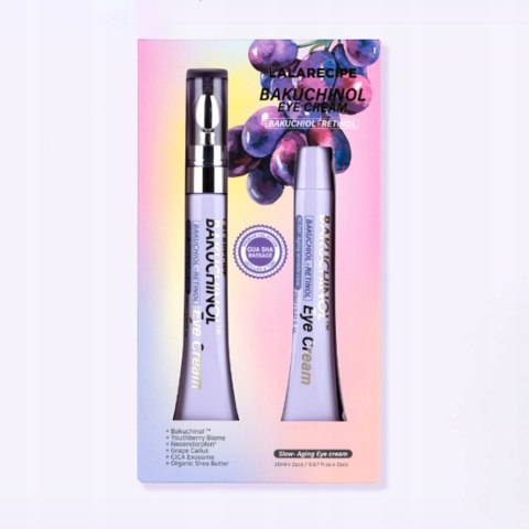 LalaRecipe | Bakuchinol Eye Cream | Koreański Krem pod Oczy na Zmarszczki - 2x20ml
