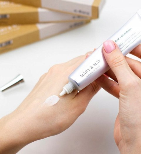 Mary&May | Tranexamic Acid + Glutathion Eye Cream | Koreański Krem pod Oczy na Cienie - 12g