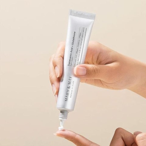 Mary&May | Tranexamic Acid + Glutathion Eye Cream | Koreański Krem pod Oczy na Cienie - 12g