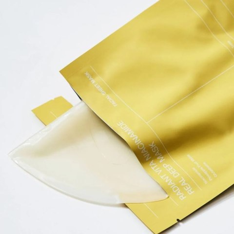 Biodance | Radiant Vita Niacinamide Real Deep Mask | Maska Hydrożelowa Niacynamid i Witaminy Głęboko Nawilżająca - 1szt/34g
