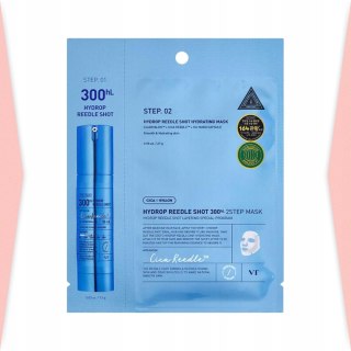 VT Cosmetics | Hydrop Reedle Shot 300hL 2-Step Mask | Nawilżająca Maska Hydrożelowa z Mikroigłami - 1szt/38g