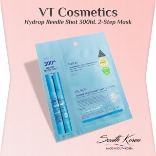 VT Cosmetics | Hydrop Reedle Shot 300hL 2-Step Mask | Nawilżająca Maska Hydrożelowa z Mikroigłami - 1szt/38g