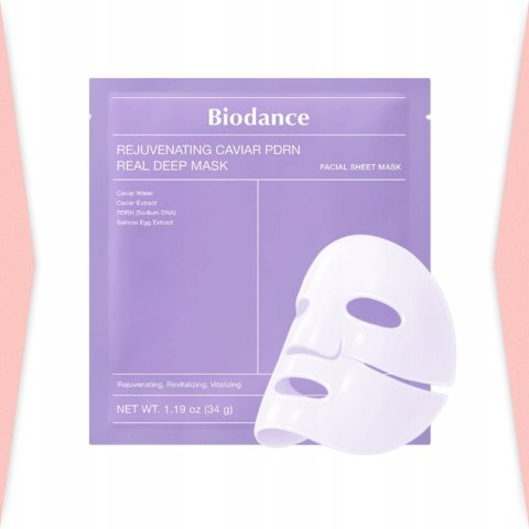 Biodance | Rejuvenating Caviar PDRN Real Deep Mask | Koreańska Maska do Twarzy na Zmarszczki - 1szt