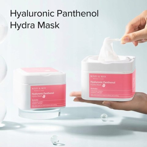 Mary&May | Hyaluronic Panthenol Hydra Mask | Koreańska Maska do Twarzy Nawilżająca - 30szt