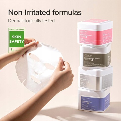 Mary&May | Hyaluronic Panthenol Hydra Mask | Koreańska Maska do Twarzy Nawilżająca - 30szt
