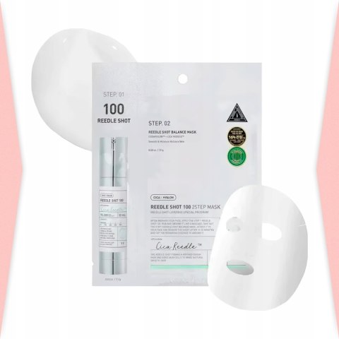 VT Cosmetics | Reedle Shot 100 2Step Mask | Maska w Płachcie Booster Mikroigłowy 2-Step Lifting - 1,5g+25g