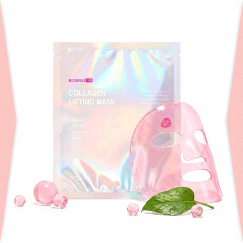APOTHE | Red Capsule Pro Collagen Lifting Mask | Koreańska Maska w Płachcie na Zmarszczki - 1 szt