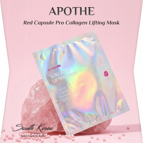 APOTHE | Red Capsule Pro Collagen Lifting Mask | Koreańska Maska w Płachcie na Zmarszczki - 1 szt