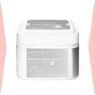 Mary&May | Niacinamide Vitamin C Brightening Mask | Maski w Płachcie Niacynamid Witaminą C - 30szt