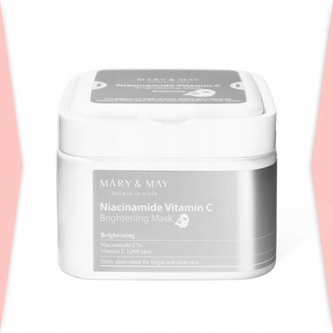 Mary&May | Niacinamide Vitamin C Brightening Mask | Maski w Płachcie Niacynamid Witaminą C - 30szt