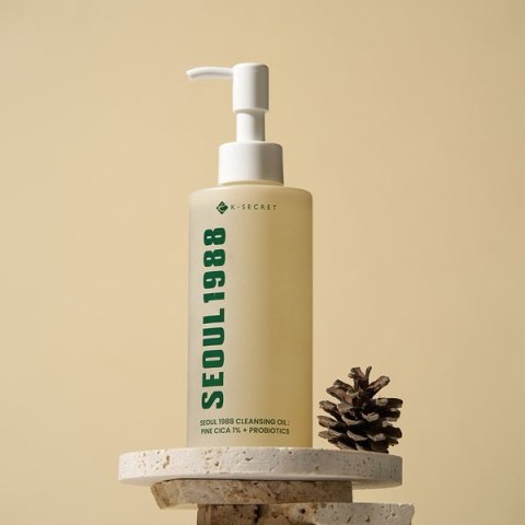K-SECRET | SEOUL 1988 Cleansing Oil : Pine Cica 1% + Probiotics | Olejek do Demakijażu na Trądzik - 200ml
