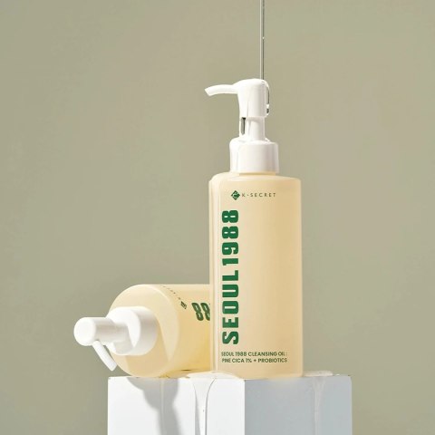K-SECRET | SEOUL 1988 Cleansing Oil : Pine Cica 1% + Probiotics | Olejek do Demakijażu na Trądzik - 200ml