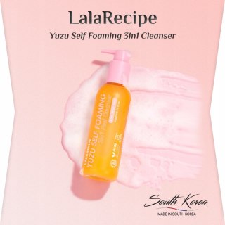 LalaRecipe | Yuzu Self Foaming Cleanser | Oczyszczająca Pianka do Twarzy z Yuzu i Witaminą C - 200ml