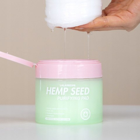 LalaRecipe | Hemp Seed Purifying Pad | Koreańskie Płatki Oczyszczające na Niedoskonałości - 70szt