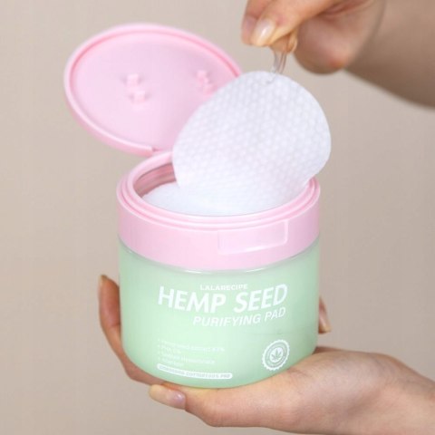 LalaRecipe | Hemp Seed Purifying Pad | Koreańskie Płatki Oczyszczające na Niedoskonałości - 70szt
