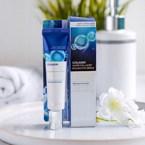 Farmstay | Collagen Water Full Moist Rolling Eye Serum | Nawilżające Serum pod Oczy z Kolagenem - 25ml