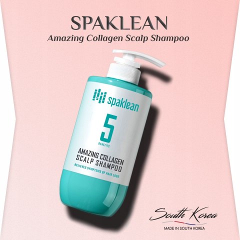 SPAKLEAN | Amazing Collagen Scalp Shampoo | Szampon Kolagenowy Nawilżający Regeniracja - 500ml