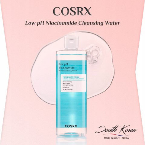 COSRX | Low pH Niacinamide Cleansing Water | Niacynamidowa Woda Micelarna na Niedoskonałości - 400ml