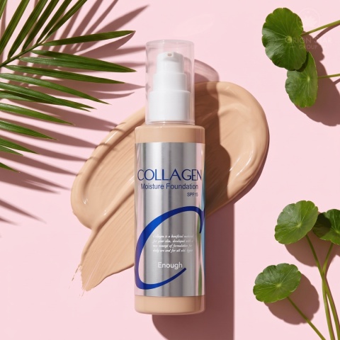 Enough | Collagen 3X Moisture Foundation SPF15 (Odcień 13C) | Koreański Podkład do Twarzy Nawilżający - 100ml