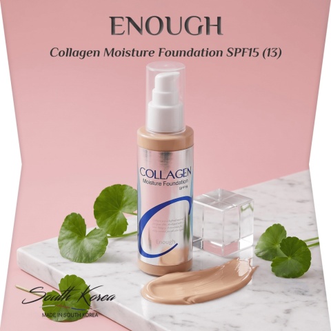 Enough | Collagen 3X Moisture Foundation SPF15 (Odcień 13C) | Koreański Podkład do Twarzy Nawilżający - 100ml
