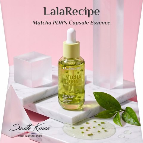 LalaRecipe | Matcha PDRN Capsule Essence | Koreańska Esencja do Twarzy Regenerująca - 30ml
