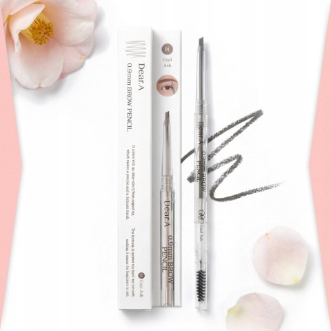 Dr Althea | Dear.A 0.9mm Brow Pencil | Precyzyjna Koreańska Kredka do Brwi - 01 Cool Ash