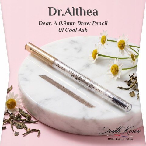 Dr Althea | Dear.A 0.9mm Brow Pencil | Precyzyjna Koreańska Kredka do Brwi - 01 Cool Ash