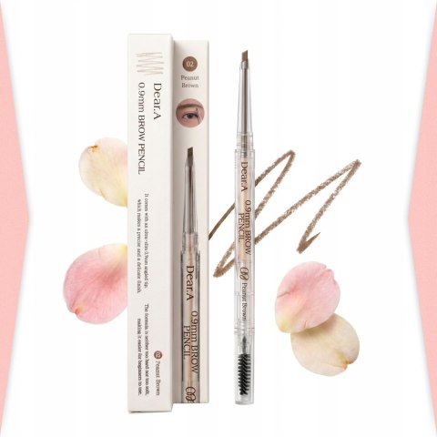 Dr Althea | Dear.A 0.9mm Brow Pencil | Precyzyjna Koreańska Kredka do Brwi - 02 Peanut Brown