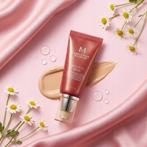Missha | M Perfect Cover BB Cream SPF42 | Koreański Kryjący Krem BB - 25 Warm Beige 50ml