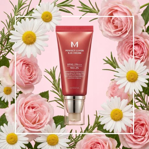 Missha | M Perfect Cover BB Cream SPF42 | Koreański Kryjący Krem BB - 25 Warm Beige 50ml