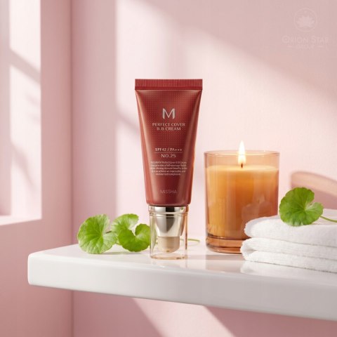 Missha | M Perfect Cover BB Cream SPF42 | Koreański Kryjący Krem BB - 25 Warm Beige 50ml