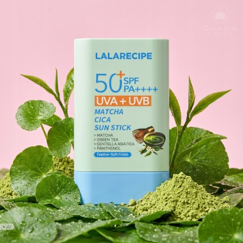 LalaRecipe | Matcha Cica Sun Stick SPF50+ | Koreański Sztyft Przeciwsłoneczny do Twarzy - 20g