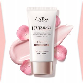 d'Alba | Waterfull Tone Up Pink Sun Cream | Koreański Krem Przeciwsłoneczny SPF50+ Tonujący - 50ml