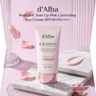 d'Alba | Waterfull Tone Up Pink Sun Cream | Koreański Krem Przeciwsłoneczny SPF50+ Tonujący - 50ml