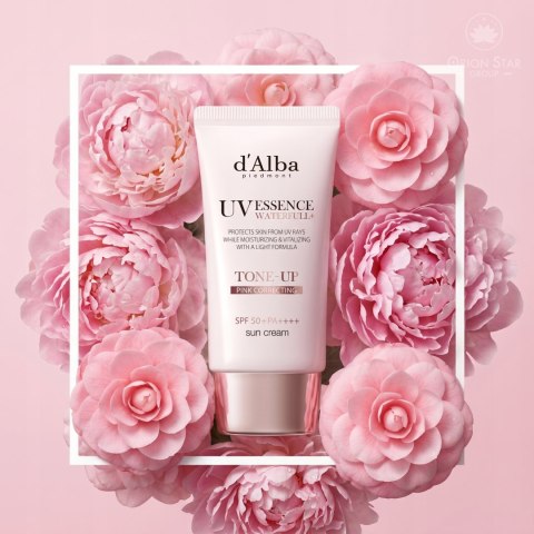 d'Alba | Waterfull Tone Up Pink Sun Cream | Koreański Krem Przeciwsłoneczny SPF50+ Tonujący - 50ml