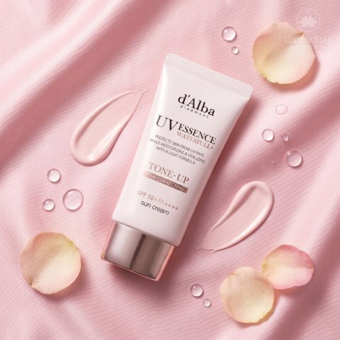 d'Alba | Waterfull Tone Up Pink Sun Cream | Koreański Krem Przeciwsłoneczny SPF50+ Tonujący - 50ml