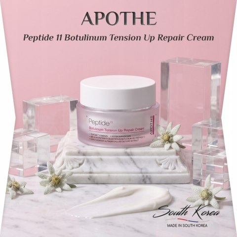 APOTHE | Peptide 11 Botulinum Tension Up Repair Cream | Koreański Krem do Twarzy Ujędrniająco-Regenerujący - 50ml