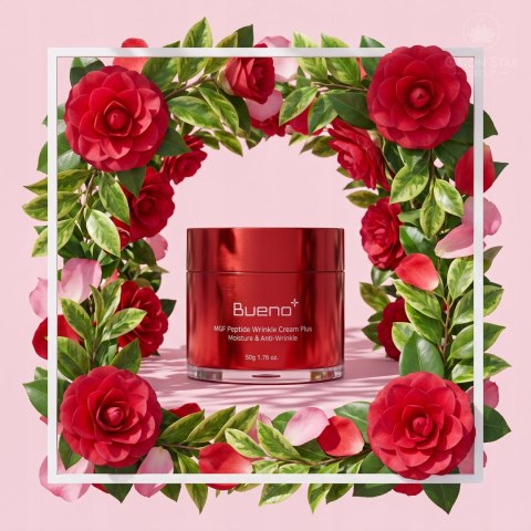 Bueno | MGF Peptide Wrinkle Cream Plus | Koreański Krem Przeciwzmarszczkowy do Twarzy - 50g