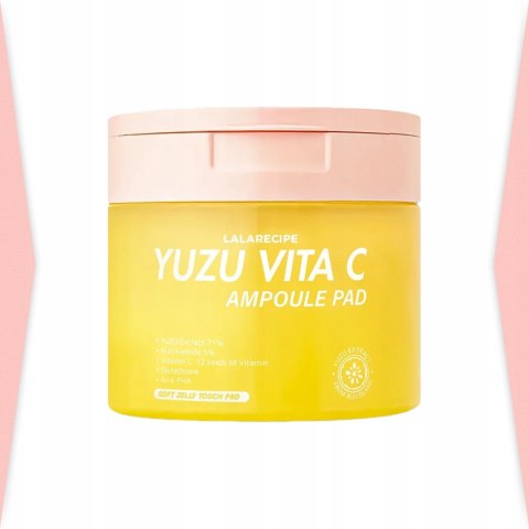 LalaRecipe | Yuzu Vita C Ampoule Pad | Koreańskie Płatki Rozjaśniające do Twarzy - 150ml