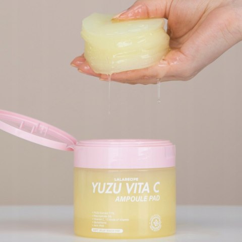 LalaRecipe | Yuzu Vita C Ampoule Pad | Koreańskie Płatki Rozjaśniające do Twarzy - 150ml