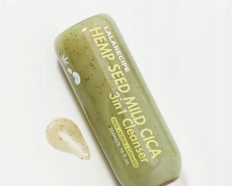 LalaRecipe | Hemp Seed Mild Cica 3in1 Cleanser | Żel Oczyszczający do Twarzy 3w1 z Cica - 200ml