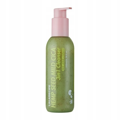 LalaRecipe | Hemp Seed Mild Cica 3in1 Cleanser | Żel Oczyszczający do Twarzy 3w1 z Cica - 200ml
