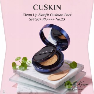 CUSKIN | Clean Up Skinfit Cushion #23 Natural Beige | Koreański Podkład Cushion SPF50+ - 15g + 15g